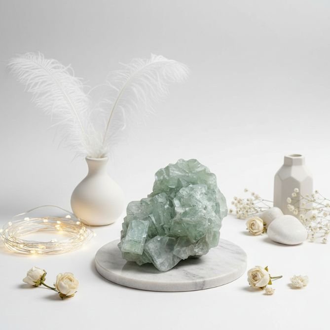 Green Apophylite Flower